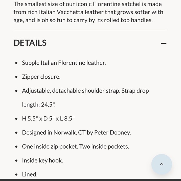 Dooney & Bourke Florentine Leather Nano Satchel - Picture 9 of 9